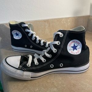 Black high top converse